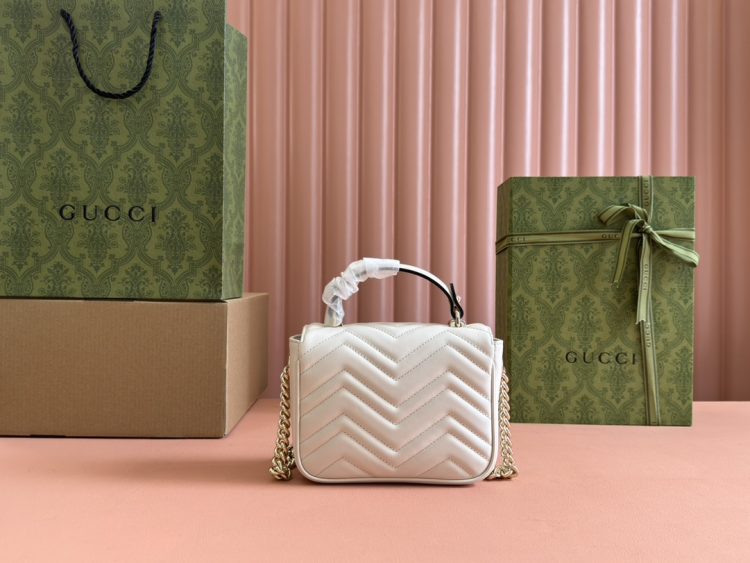 Gucci women's bag GG MARMONT MINI TOP HANDLE BAG [Official number: ‎811238 AAECK 1712] - Image 3