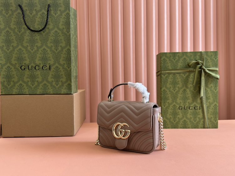 Gucci women's bag GG MARMONT MINI TOP HANDLE BAG [Official number: ‎811238 AAECK 6207] - Image 7